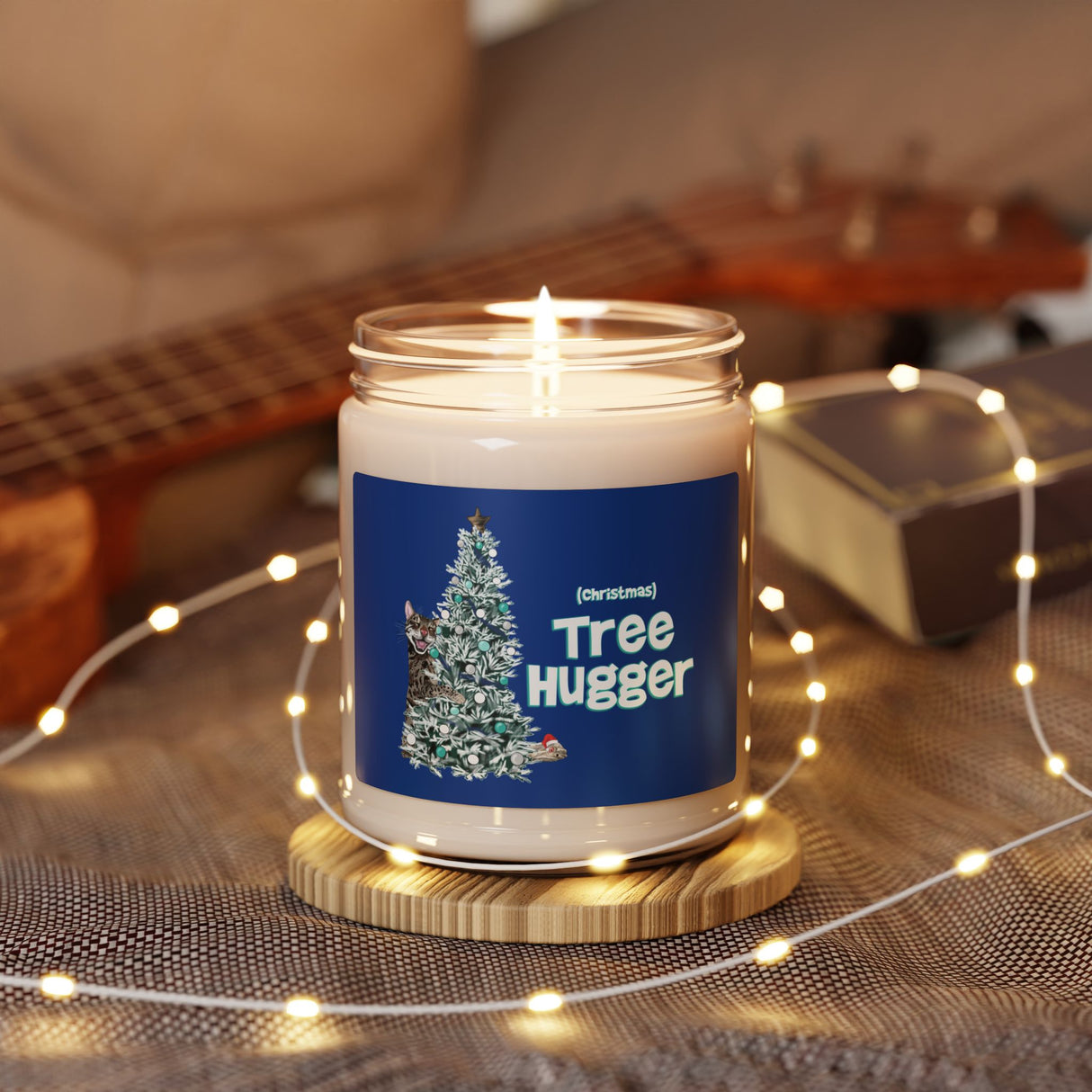 Soy Candle - Christmas Tree Hugger Design