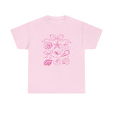 Pink Coastal Coquette Shell Cotton T-Shirt