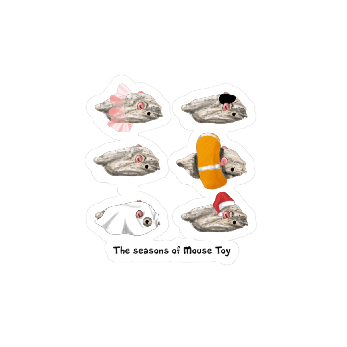 Kiss-Cut Vinyl Decals - The Seasons of Mouse Toy