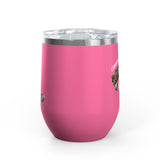 Wine Tumbler — "Competitive Rester" Flounder Design (12 oz)