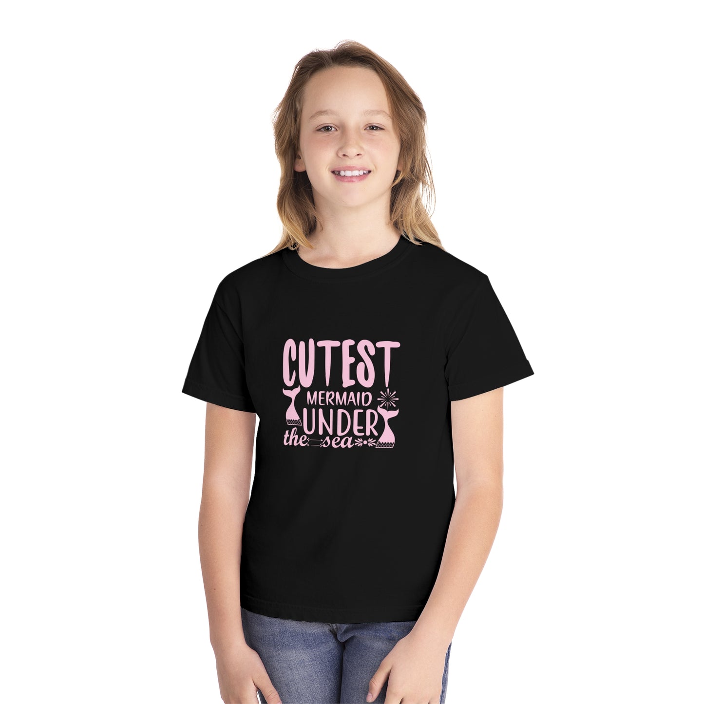 Cutest Mermaid Under the Sea Youth T-Shirt – Soft & Durable Cotton Tee