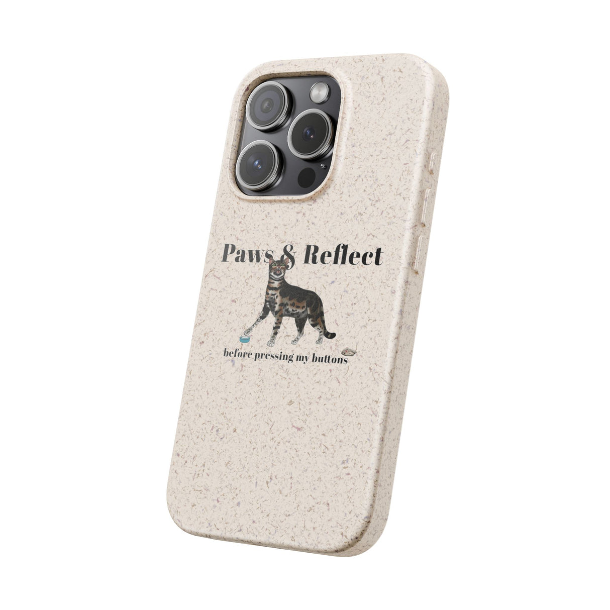 Phone Case - Paws and Reflect Biodegradable Case featuring Flounder the Purrmaid by Nina
