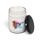 Scented Soy Candle, 9oz Wingapo Watercolor Design Featuring Flounder the Purrmaid