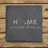 Hawaii Slate Coaster Set – Engraved Natural Stone (Set of 4)