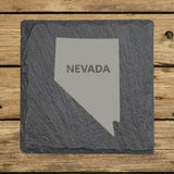 Nevada Slate Coaster Set – Engraved Natural Stone (Set of 4)