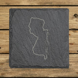 New Jersey Slate Coaster Set – Engraved Natural Stone (Set of 4)