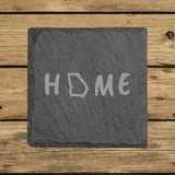 Georgia Slate Coaster Set – Engraved Natural Stone (Set of 4)