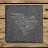 South Carolina Slate Coaster Set – Engraved Natural Stone (Set of 4)