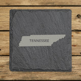 Tennessee Slate Coaster Set – Engraved Natural Stone (Set of 4)