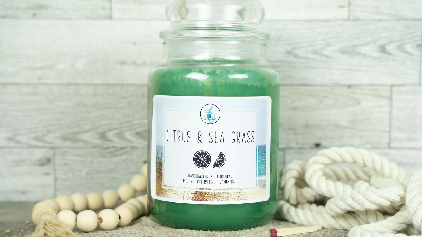 Citrus and Seagrass Ocean Candle