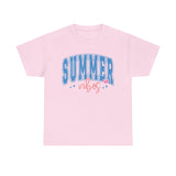 Summer Vibes Collegiate Style Cotton Tee