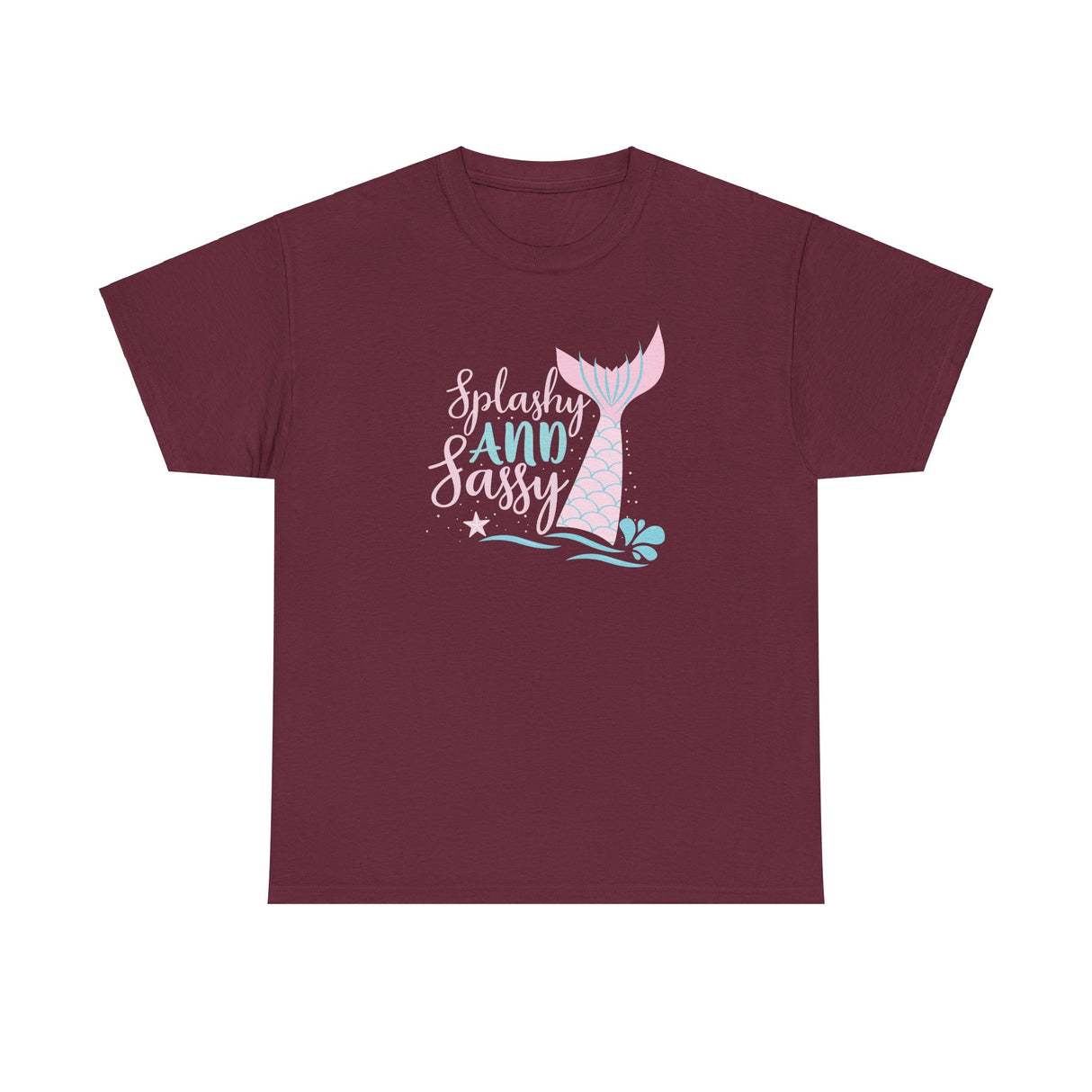 Mermaid Tee - Splashy and Sassy Unisex Heavy Cotton