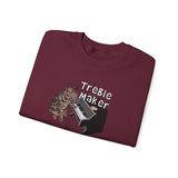 Unisex Sweatshirt - Treble Maker Design featuring Flounder the Purrmaid Playing Piano for Mouse Toy