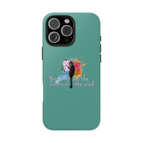 Tough Phone Case — "paint with all the colors of the wind" Flounder the Purrcasso Art