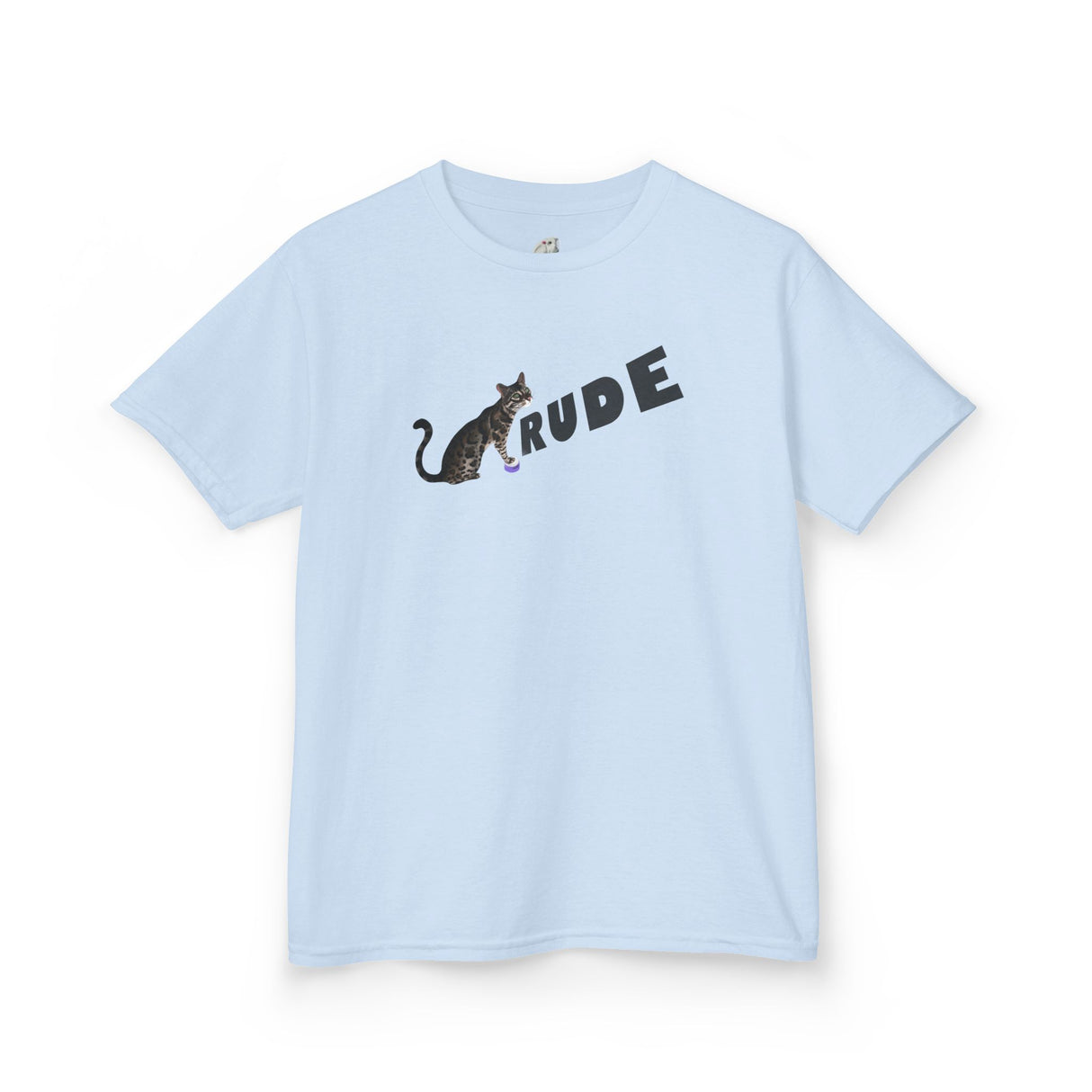 Kids "RUDE" Flounder T-Shirt — Flounder the Purrmaid Eye Roll Tee