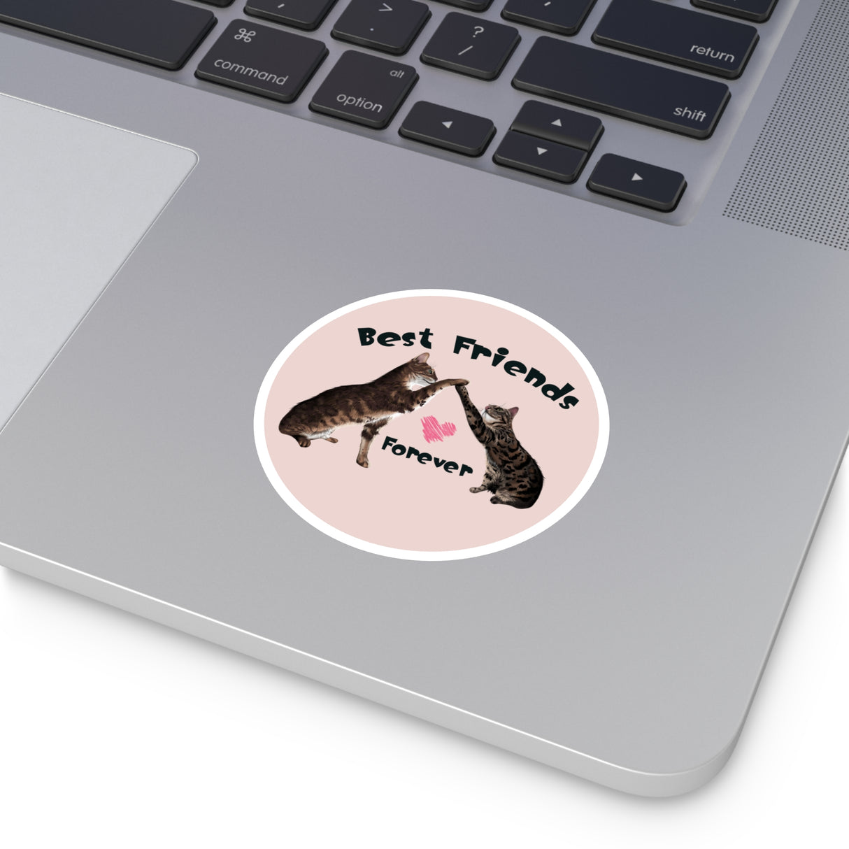 Best Friends Forever High-Five Sticker — Round Indoor/Outdoor