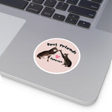 Best Friends Forever High-Five Sticker — Round Indoor/Outdoor
