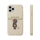 Flounder Cat - Bring Back Christmas Biodegradable Phone Case – Festive & Eco-Friendly