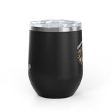 Wine Tumbler — "Competitive Rester" Flounder Design (12 oz)