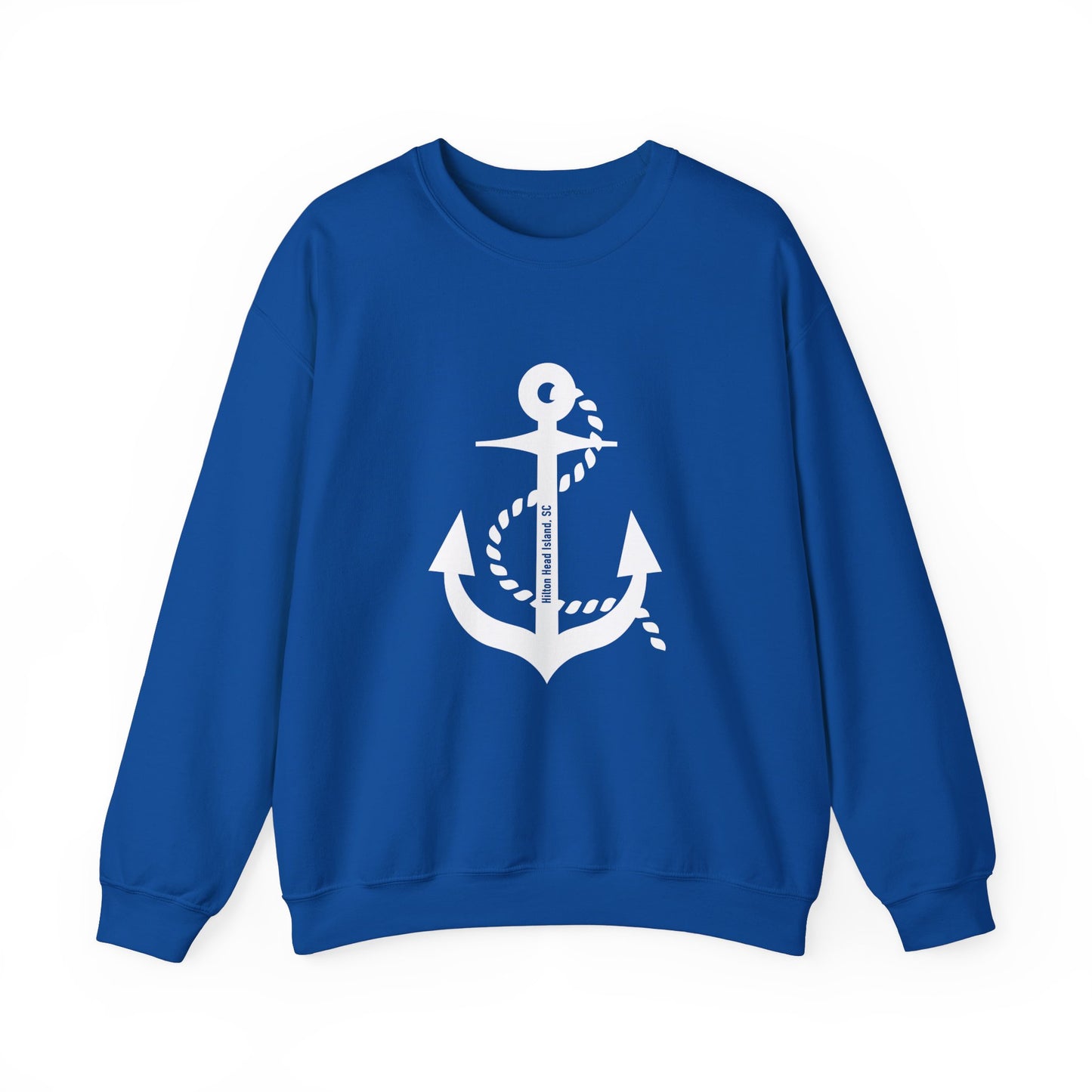 Anchor Crewneck Sweatshirt - Hilton Head Island SC Nautical Design