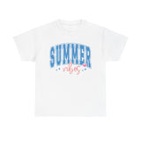 Summer Vibes Collegiate Style Cotton Tee