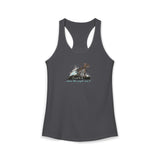 Purrmaid Flounder Racerback Tank — "I Want to Be Where the People Aren't"