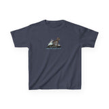 Kids Tee — "I Want to Be Where the People Aren't" Purrmaid Flounder Splash