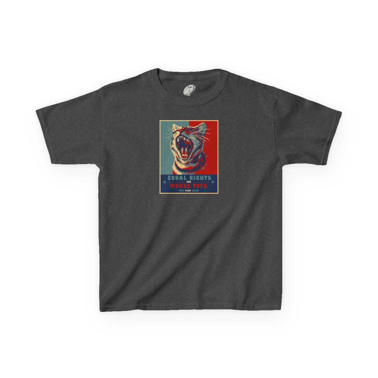 Kids 'Vote Fish 2028' Tee — Funny Flounder Purrmaid Political Campaign Shirt