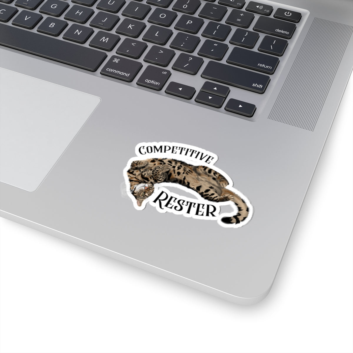 Flounder 'Competitive Rester' Kiss-Cut Sticker