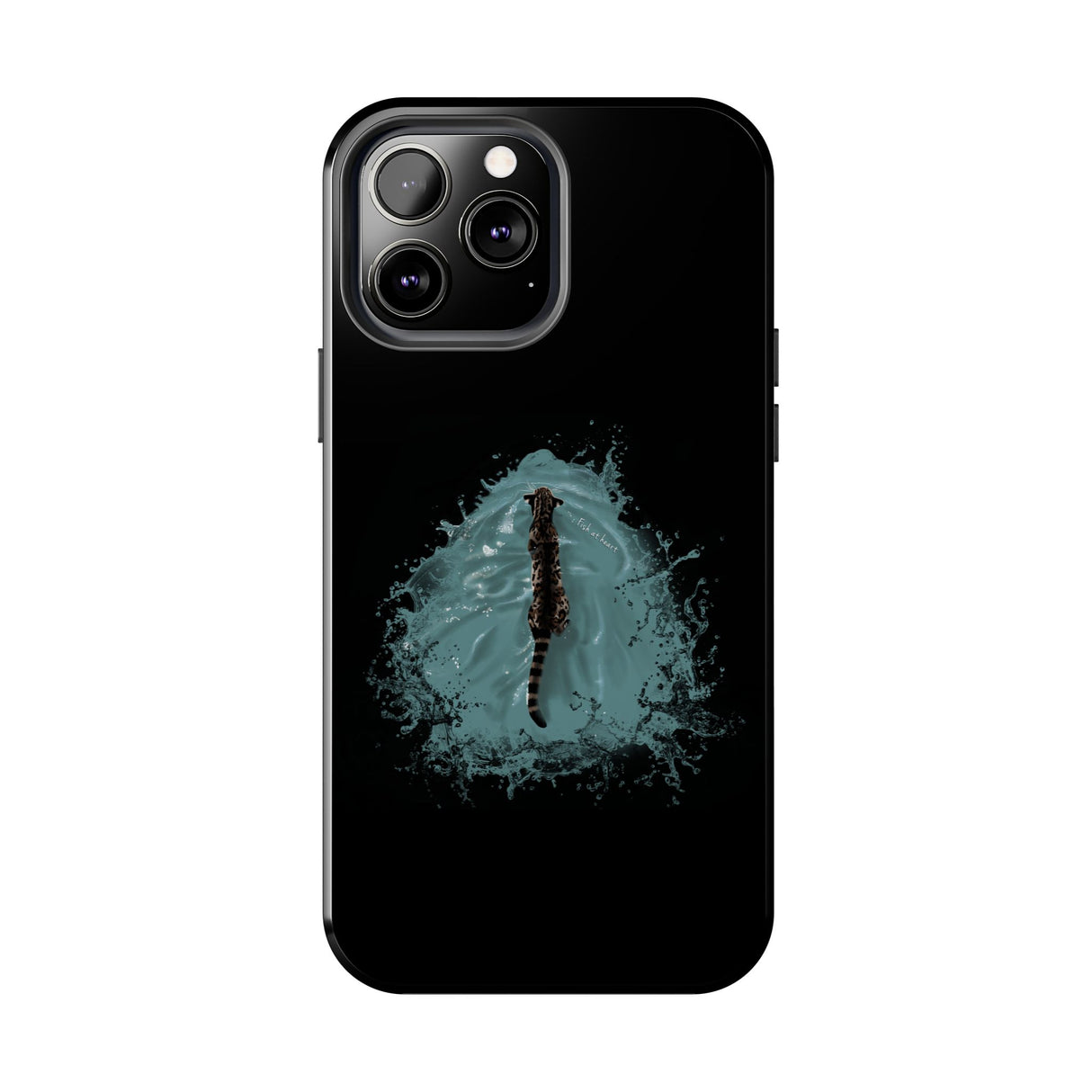 Fish at Heart Flounder Purrmaid Phone Case — Hand-Drawn Nautical Cat Design