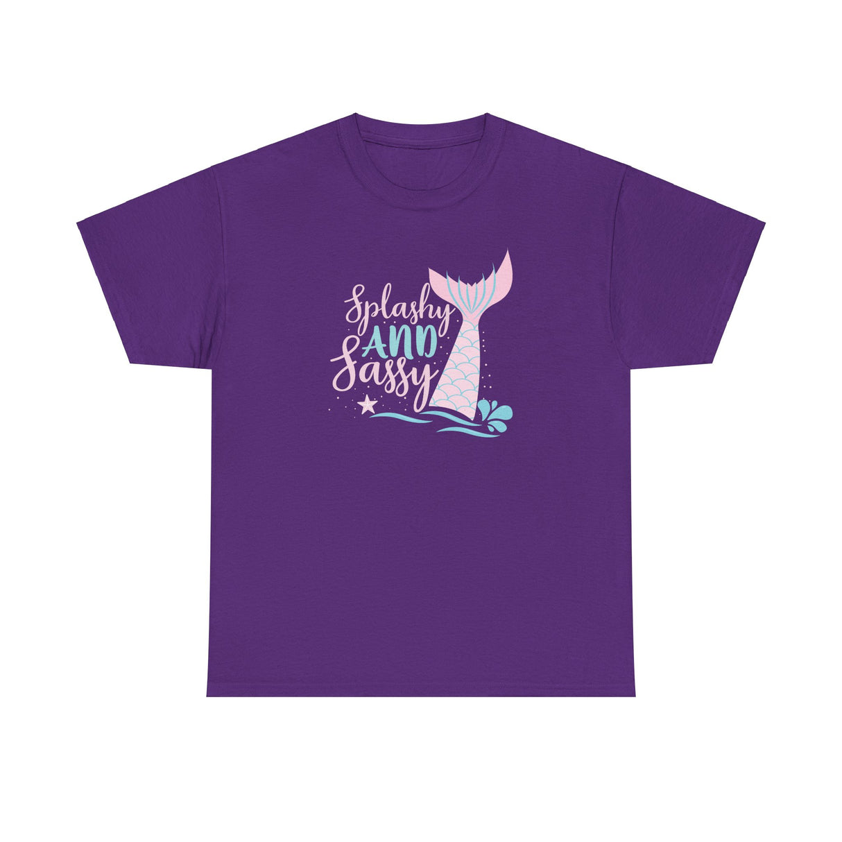 Mermaid Tee - Splashy and Sassy Unisex Heavy Cotton