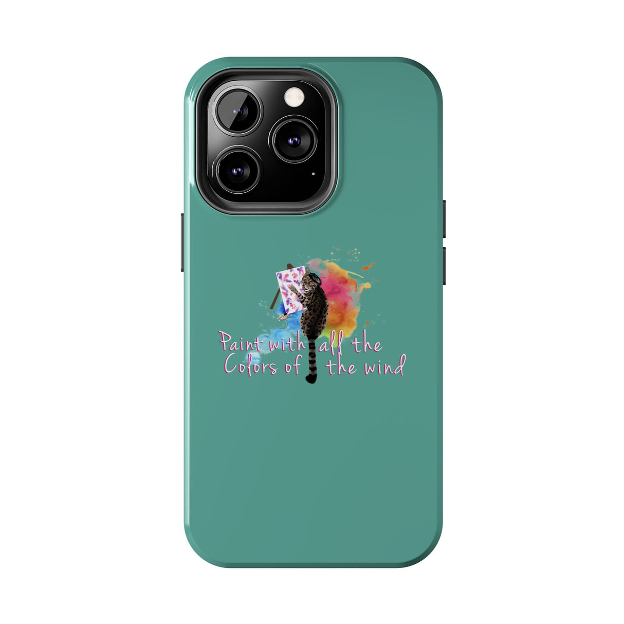 Tough Phone Case — "paint with all the colors of the wind" Flounder the Purrcasso Art