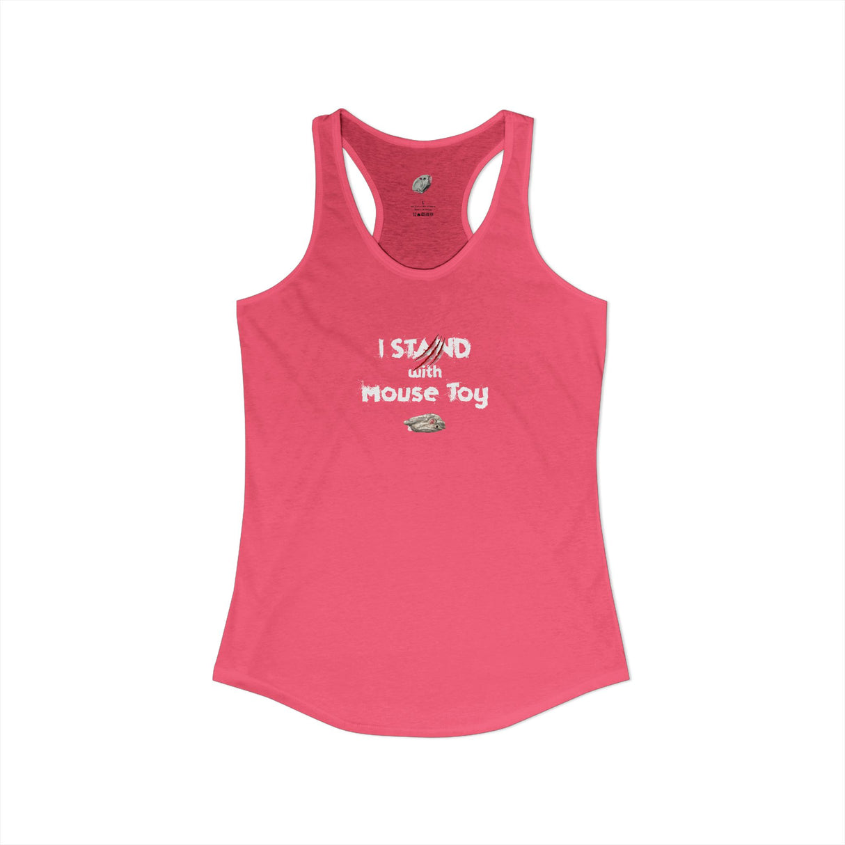 "I Stand with Mouse Toy" Women's Racerback Tank