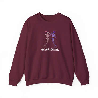 Mermaid Skeletons Crewneck Sweatshirt - Never Better Design