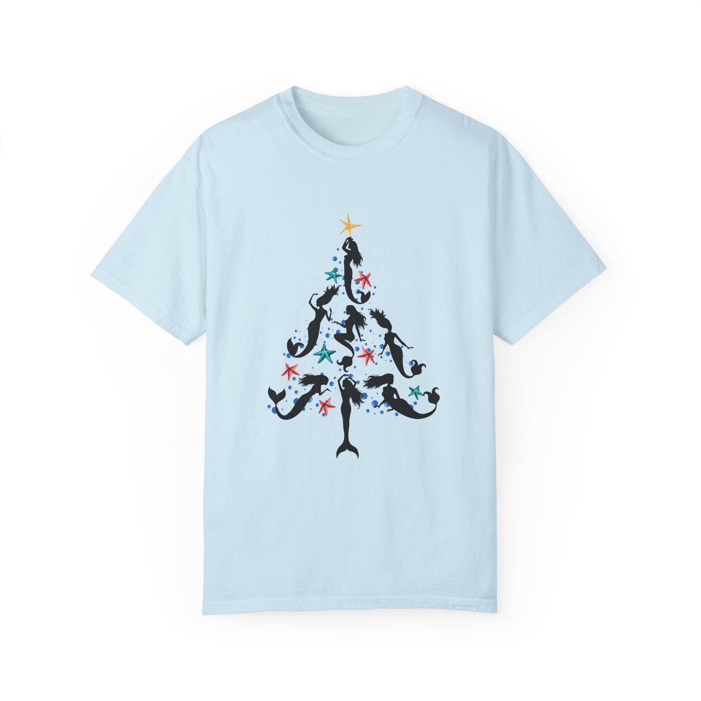 Mermaid Christmas Tree Comfort Colors T-shirt