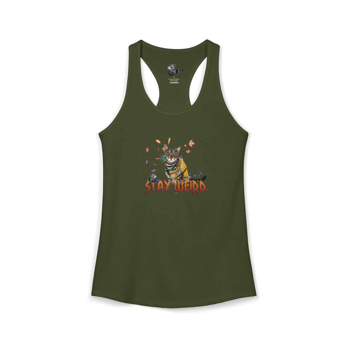 Stay Weird Flocahontas & Mouse Toy Racerback Tank