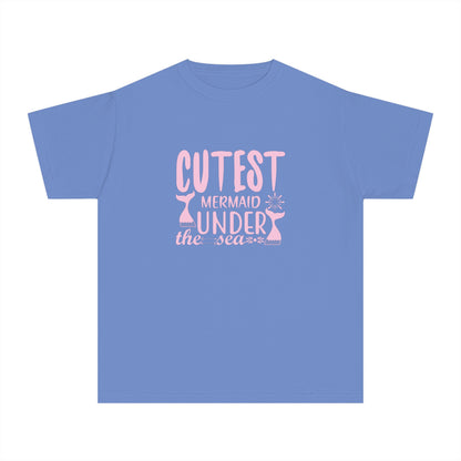 Cutest Mermaid Under the Sea Youth T-Shirt – Soft & Durable Cotton Tee