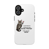 Flounder the Talking Cat Wine Glass Phone Case – "II just want to drink all the mom water"