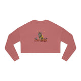Stay Weird Cropped Sweatshirt — Flocahontas & Mouse Toy Artwork