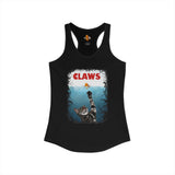 Purrmaid Flounder Claws Tank — Women's Racerback Tank with 'Shark-Like' Cat Catch Design