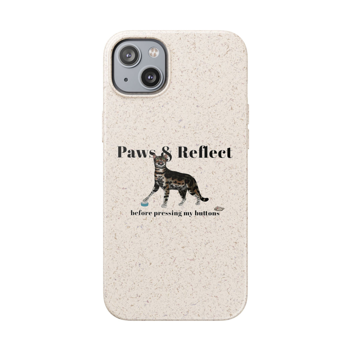 Phone Case - Paws and Reflect Biodegradable Case featuring Flounder the Purrmaid by Nina
