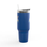 40oz Insulated Travel Mug — 'I Want to Be Where the People Aren't' Purrmaid Design