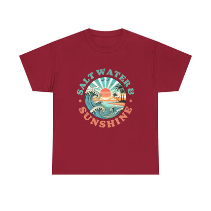 Coastal Saltwater & Sunshine Unisex Cotton T-Shirt