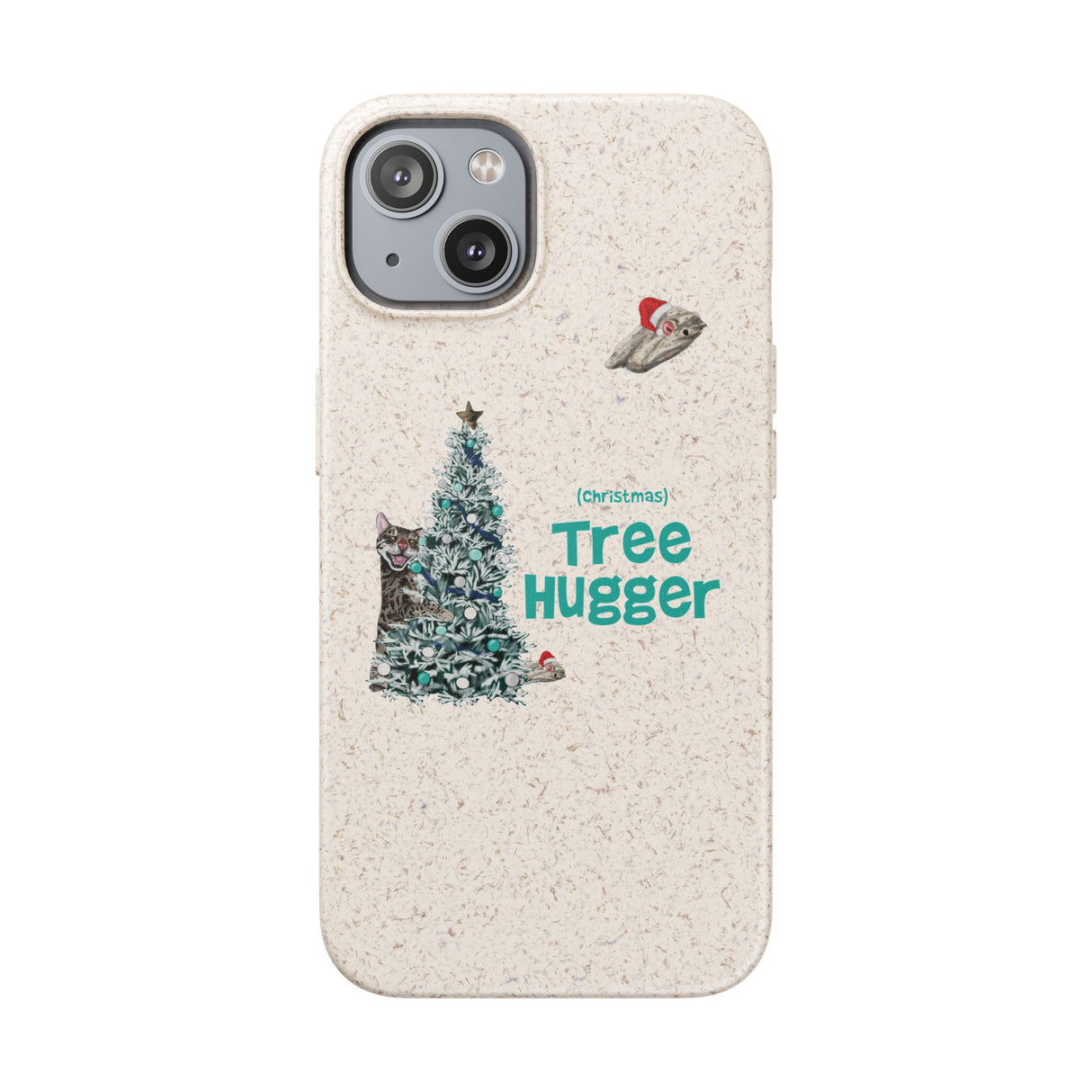 Phone Case with Christmas Tree Hugger Design