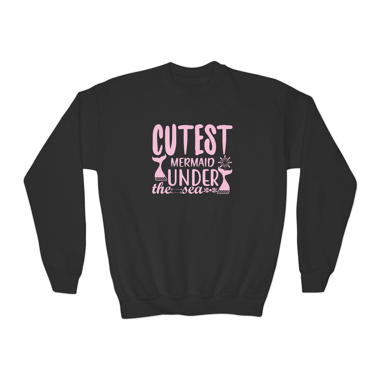 Cutest Mermaid Under the Sea Youth Crewneck Sweatshirt – Soft & Cozy