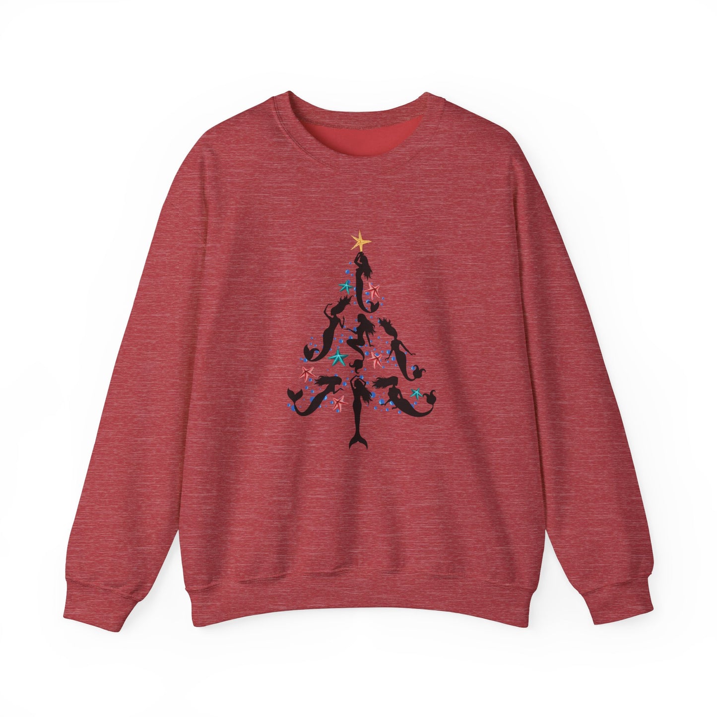 Mermaid Christmas Tree Crewneck Sweatshirt