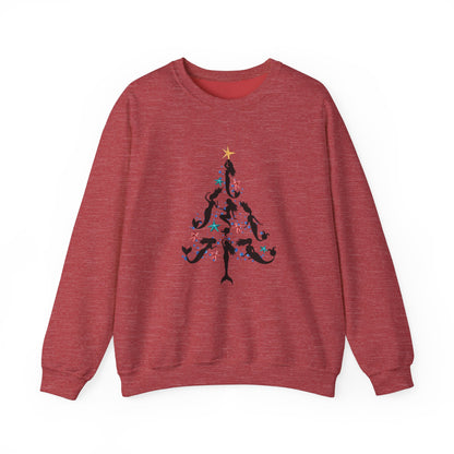 Mermaid Christmas Tree Crewneck Sweatshirt