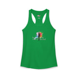 Women's Racerback Tank — "Paint With All the Colors of the Wind" Flounder the Purrcasso Art Tank