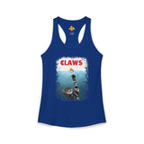 Purrmaid Flounder Claws Tank — Women's Racerback Tank with 'Shark-Like' Cat Catch Design