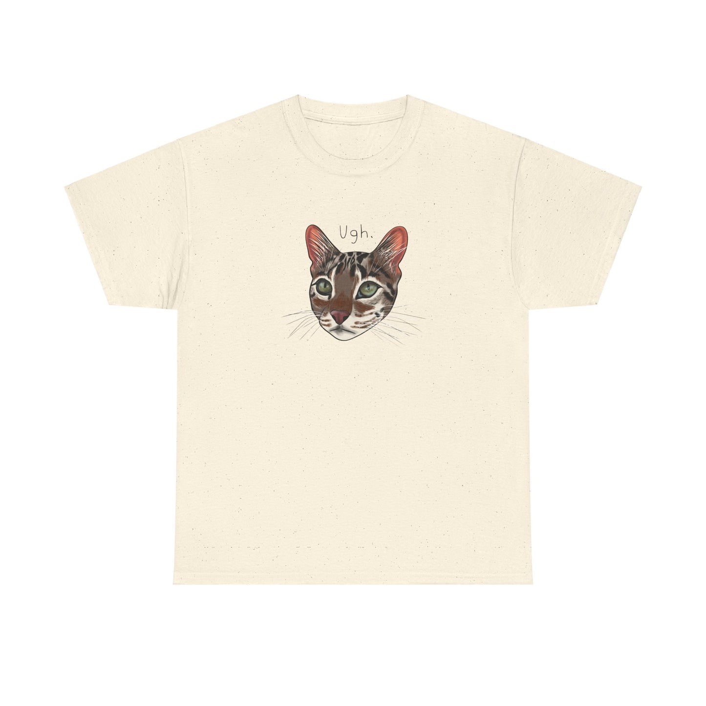 Flounder Cat “UGH” Unisex Heavy Cotton Tee – Comfortable & Durable